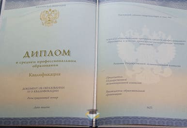 Диплом Профессионального училища № 8 2014-2020 годов